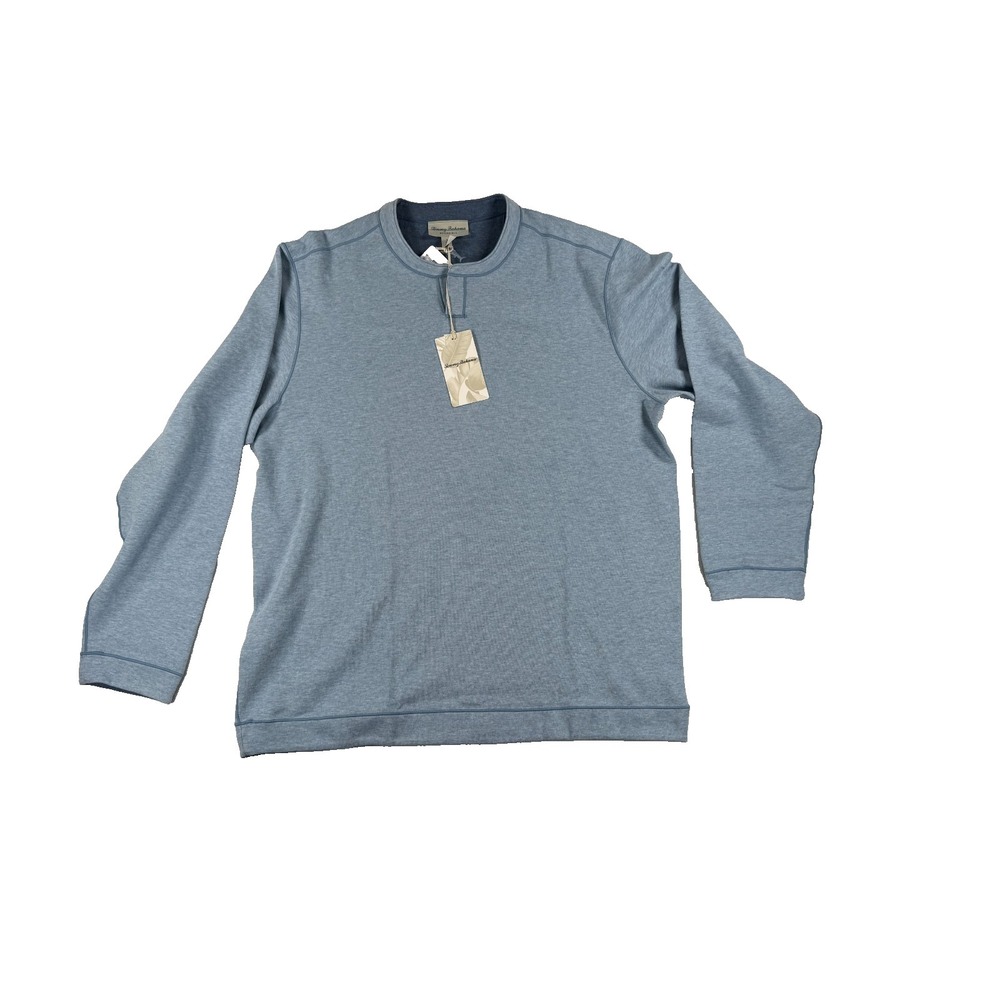 Tommy Bahama Flipshore Reversible Sweatshirt Men Large Blue Crew‎ Neck Pullover